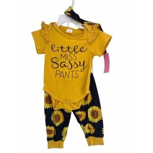 No Brand Kids Size 3-6m 3 pc